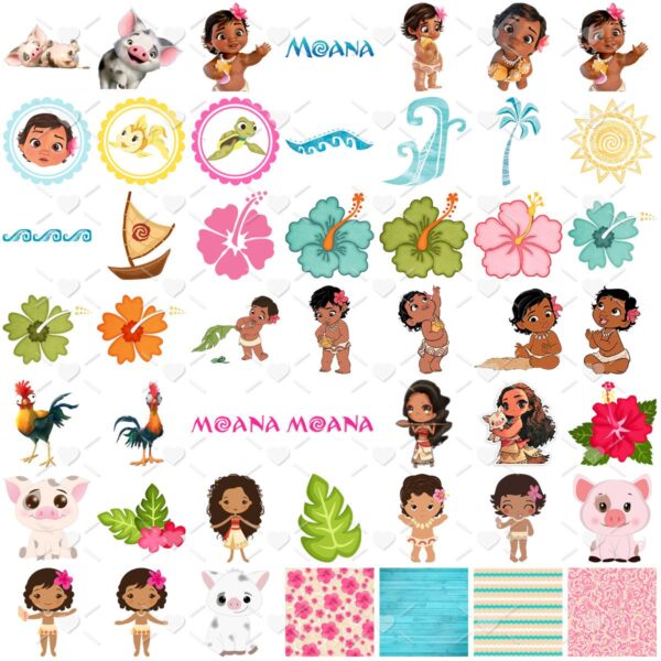 Ilustrações Baby Moana Imagens P Decoração e Personalizados