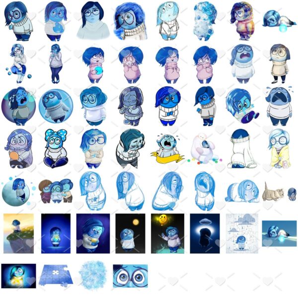 Ilustrações DivertidaMente Tristeza Png Cliparts Figuras P2