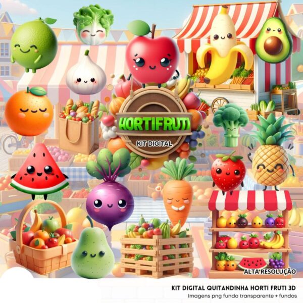 Ilustrações Hortifruti Png 3D Pera Vegetais Laranja Maçã