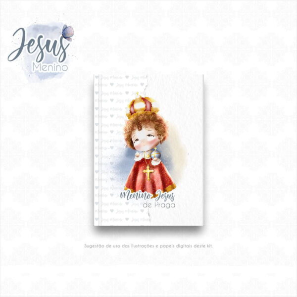 Ilustrações Jesus Menino Kit Digital Santinhos em Aquarela