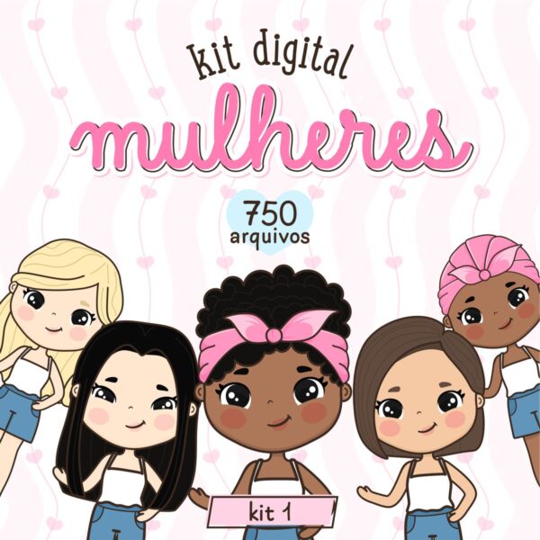 Ilustrações Mulheres P Montar Diferentes Etnias + Acessórios