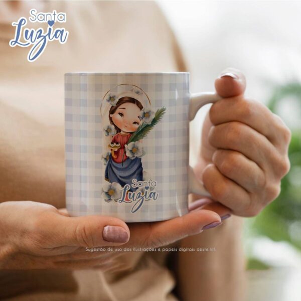 Ilustrações Png Santa Luzia Kit Digital Santinhos Aquarelado