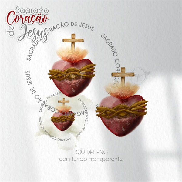 Ilustrações Sagrado Coração de Jesus: Kit Digital