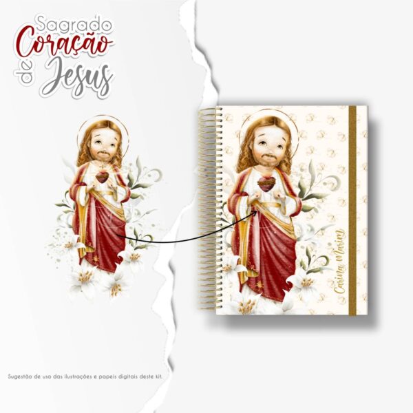 Ilustrações Sagrado Coração de Jesus: Kit Digital