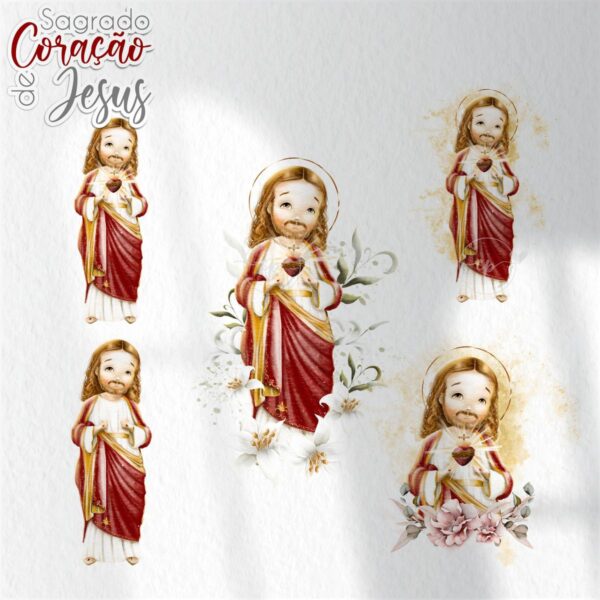 Ilustrações Sagrado Coração de Jesus: Kit Digital