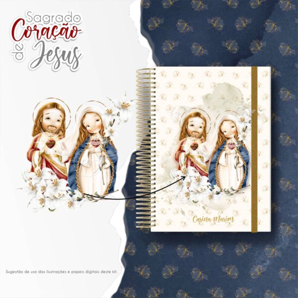 Ilustrações Sagrado Coração de Jesus: Kit Digital