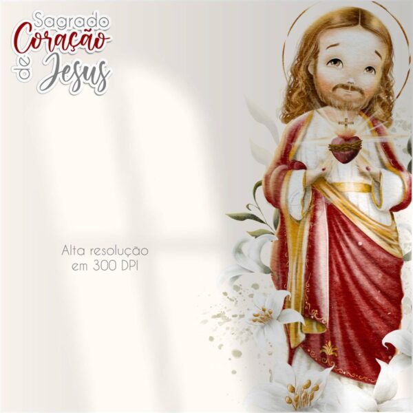 Ilustrações Sagrado Coração de Jesus: Kit Digital