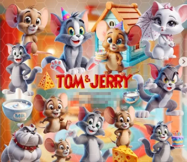 Imagens de Tom e Jerry em PNG - Ideal para Sublimação