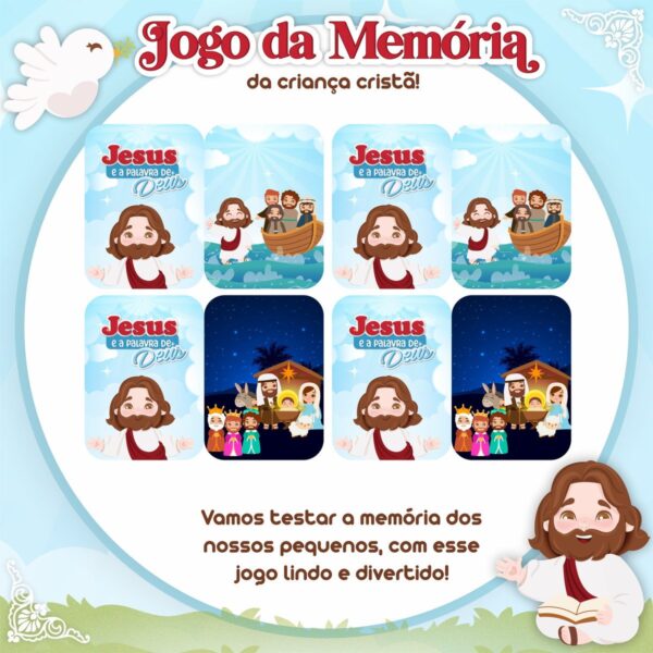 Jogo da Memória Religioso Infantil - Arquivo Digital - Imagem 2