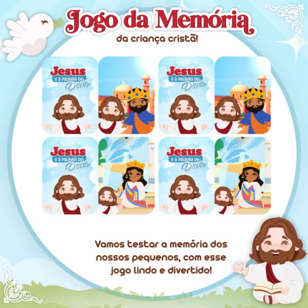 Jogo da Memória Religioso Infantil - Arquivo Digital - Imagem 4