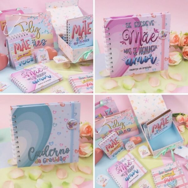 Ki Encadernação + Kit Digital Dia Das Mães Caderno Memórias