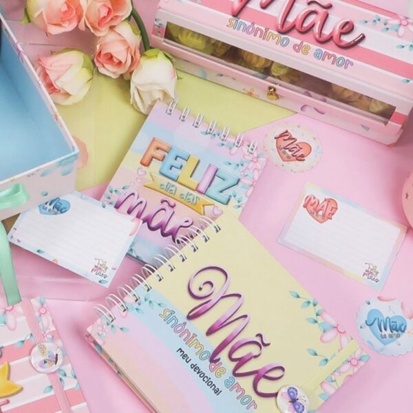 Ki Encadernação + Kit Digital Dia Das Mães Caderno Memórias