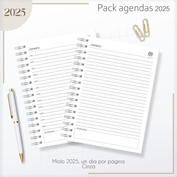 Kit Agendas Masculinas 2025 - Arquivo Digital - Imagem 2
