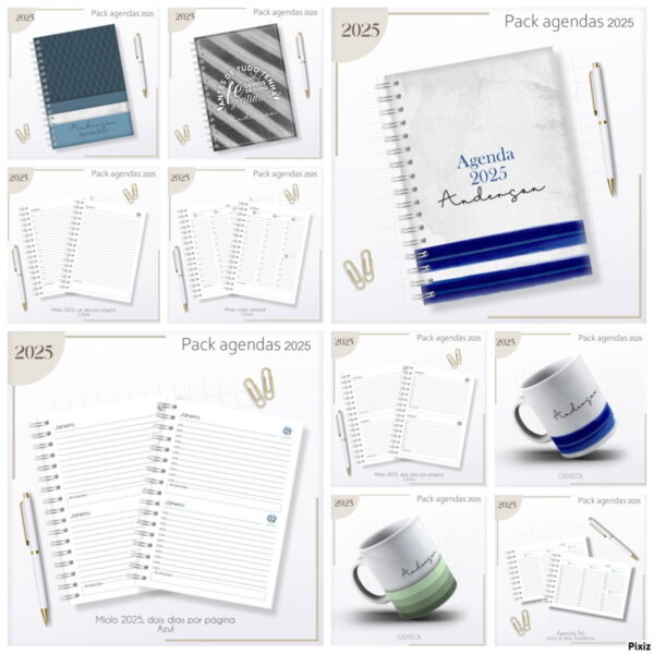 Kit Agendas Masculinas 2025 - Arquivo Digital - Imagem 5