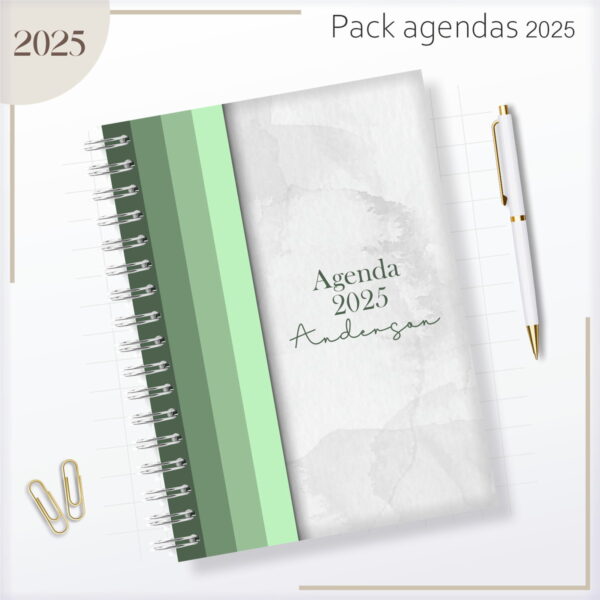 kit agendas masculinas 2025 arquivo digital papel e scrapbook