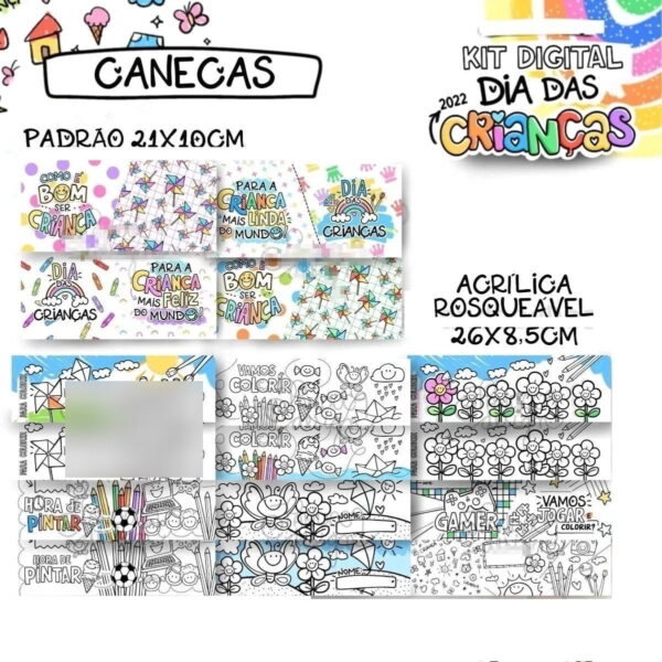 Kit Arquivo Digital Dia Das Crianças Completo 2022 Pandoca