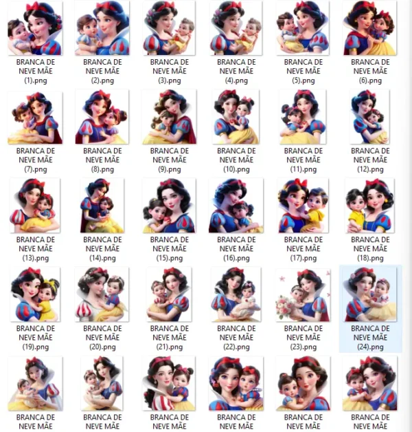 kit arte digital branca de neve especial maes