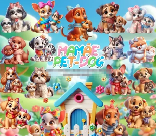 Kit Artesanal PNG para Fãs de Pets: Edição Mamãe de Pet