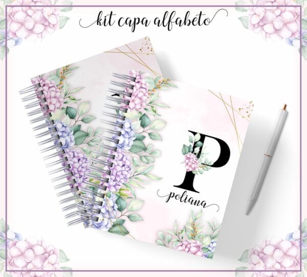 Kit Capa Alfabeto Floral - Arquivo Digital
