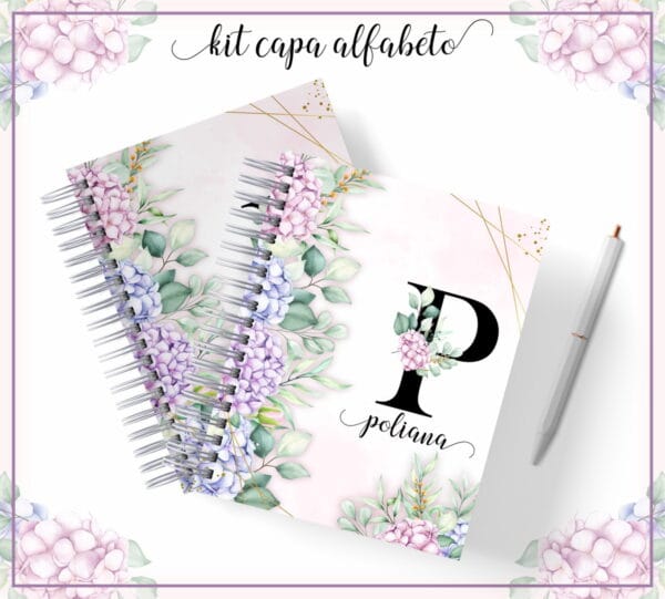 Kit Capa Alfabeto Floral - Arquivo Digital - Imagem 3