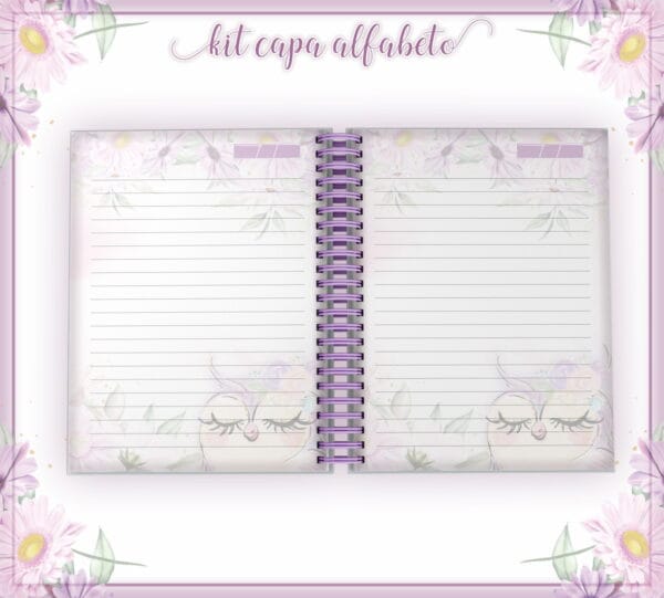 Kit Capa Alfabeto Lilás - Arquivo Digital - Imagem 3