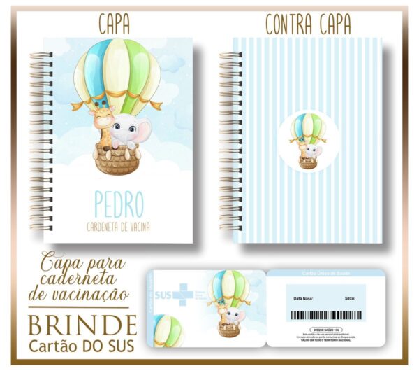 kit capa e cartao sus animais baloeiro arquivo digital capas frases para encadernacao