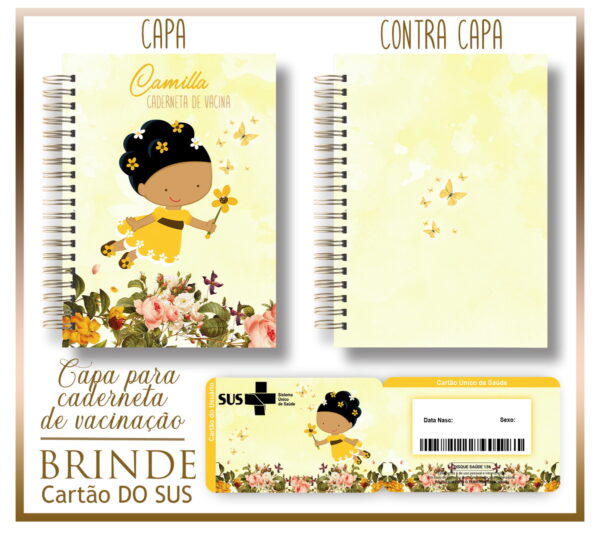 kit capa e cartao sus fadinha arquivo digital arquivo de corte
