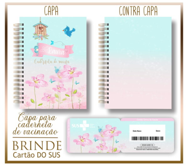 kit capa e cartao sus jardim arquivo digital anotacoes