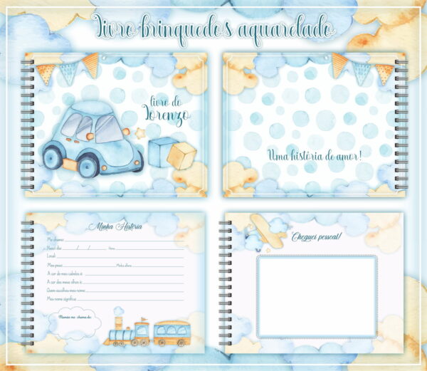 Kit Completo Brinquedos Aquarelados Bebê - Arquivo Digital - Imagem 3