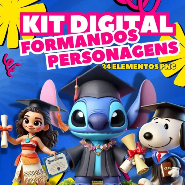 Kit Completo De Personagens Formandos Em Png Para Design 5