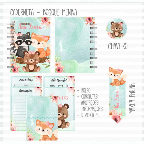 Kit Completo do Bebê Bosque Menina - Arquivo Digital - Imagem 2