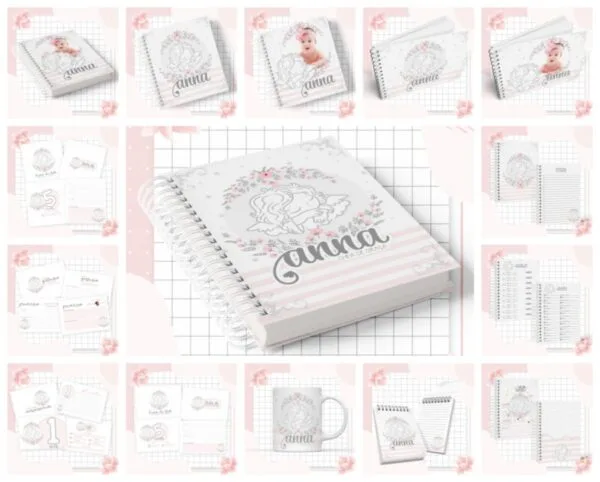 Kit Completo Maternidade Anjo Menina - Arquivo Digital