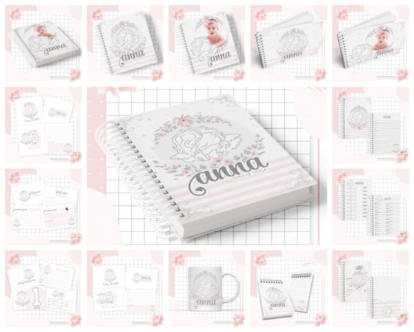 kit completo maternidade anjo menina arquivo digital menina