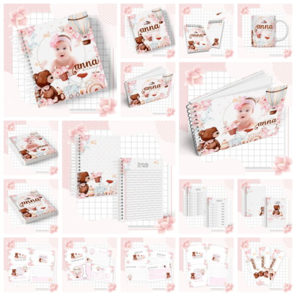 Kit Completo Maternidade Brinquedos Menina - Arquivo Digital
