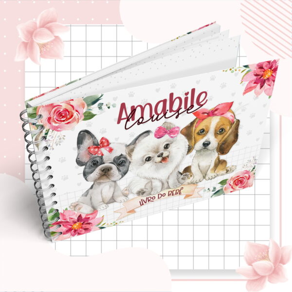 Kit Completo Maternidade Cachorro Menina - Arquivo Digital - Imagem 3