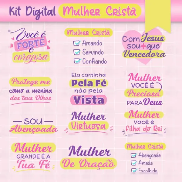 Kit Criativo Mulher De Fe Png Para Projetos Personalizados E Inspiradores 6