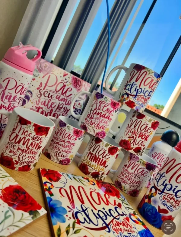 Kit de Arte para Canecas: Especial Dia das Mães Floral