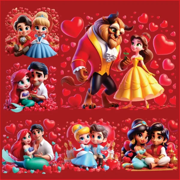 Kit de Imagens Disney Love em PNG - Ideal para Papelaria