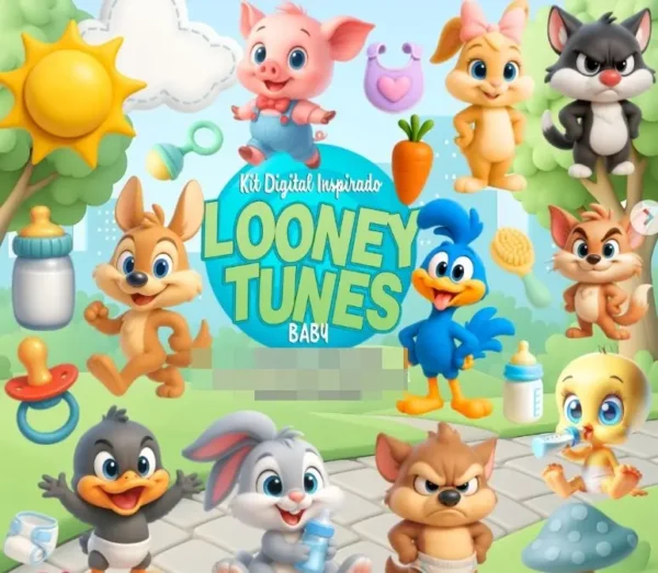 Kit de Personalização Baby Looney Tunes em PNG
