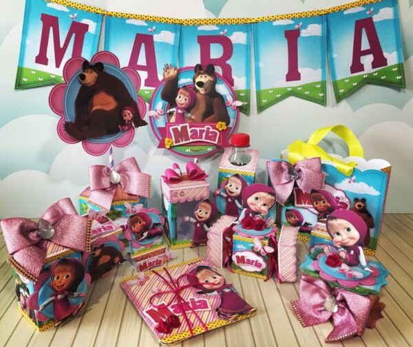 kit decoracao festa marsha e o urso arquivo digital festa marsha e o urso 1