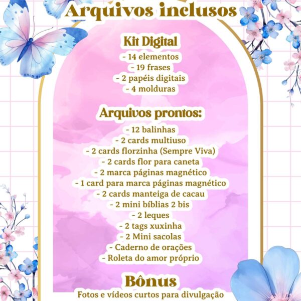 Kit Dia da Mulher 2025: Elementos, Frases e Papéis Digitais