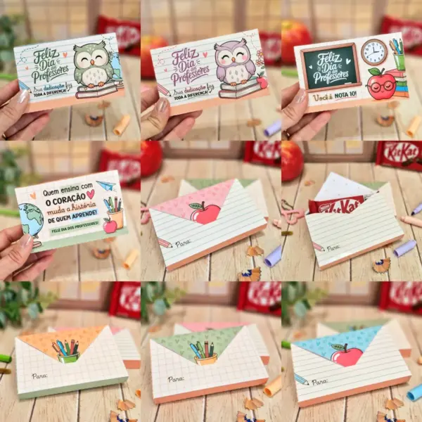 Kit Dia dos Professores KitKat Envelope para Presente