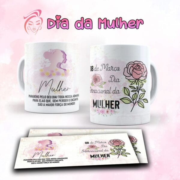 Kit Digital Artes Canecas Dia das Mulheres