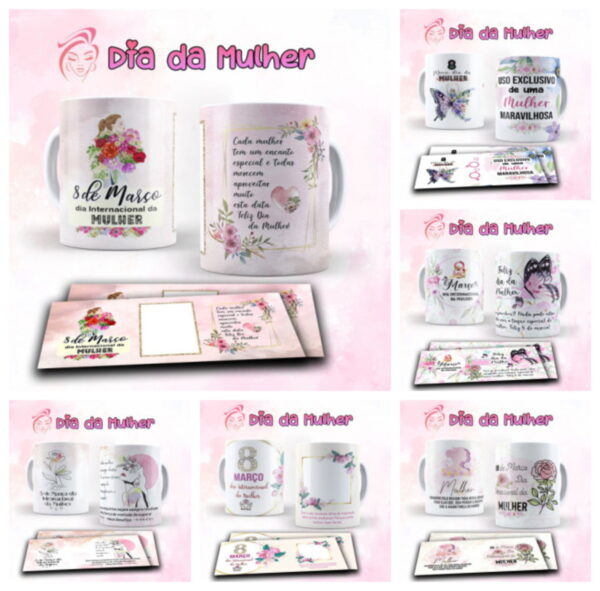 kit digital artes canecas dia das mulheres arquivo digital