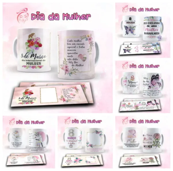kit digital artes canecas dia das mulheres arquivo digital