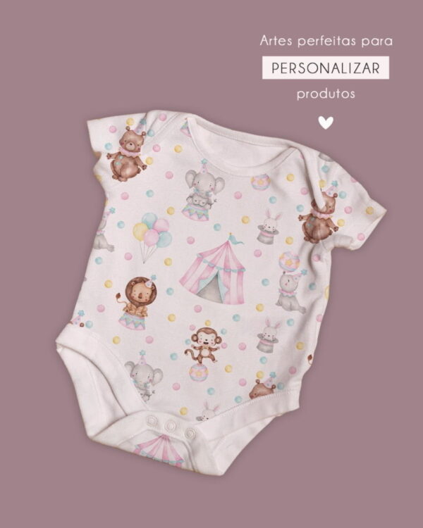Kit Digital Circo Rosa Em Aquarela Ilustrações Png Scrapbook