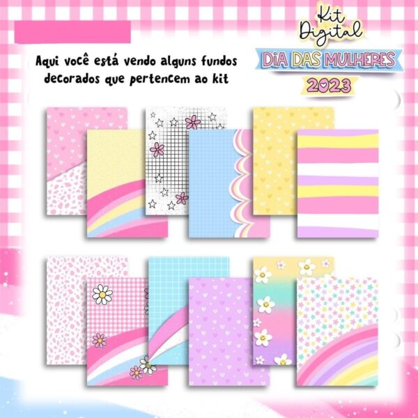 Kit Digital Dia Das Mulheres Papelaria Personalizada Em Png