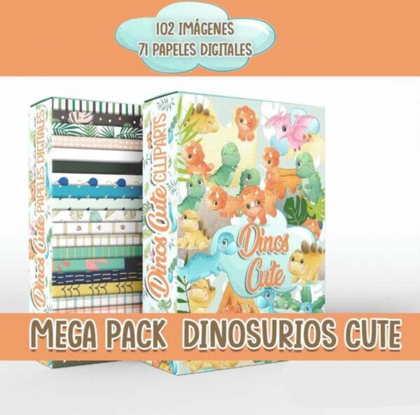 kit digital dino cute arquivo digital papelaria digital 1