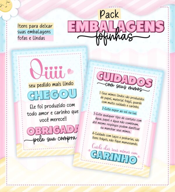 kit digital embalagens fofinhas arquivo digital lindas tags