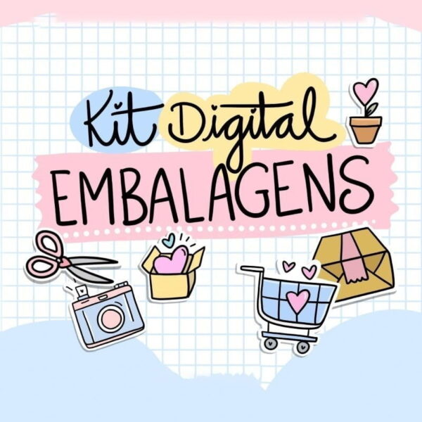 Kit Digital Embalagens Tags Cartão E Balinhas Para Cliente